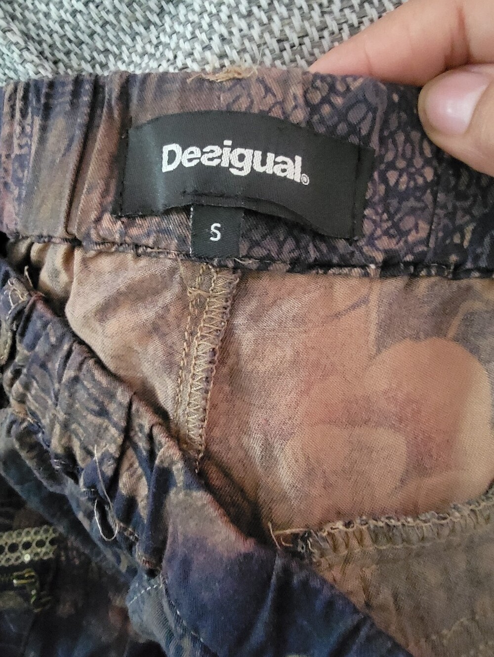 Desigual Womens Multi Colored Pattern Harem Pants Size Small Comfort Pockets - Picture 4 of 5